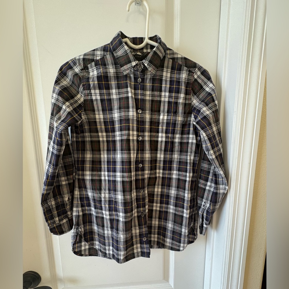 J. Crew 100% Cotton Women’s 2P Button-Down Plaid Shirt